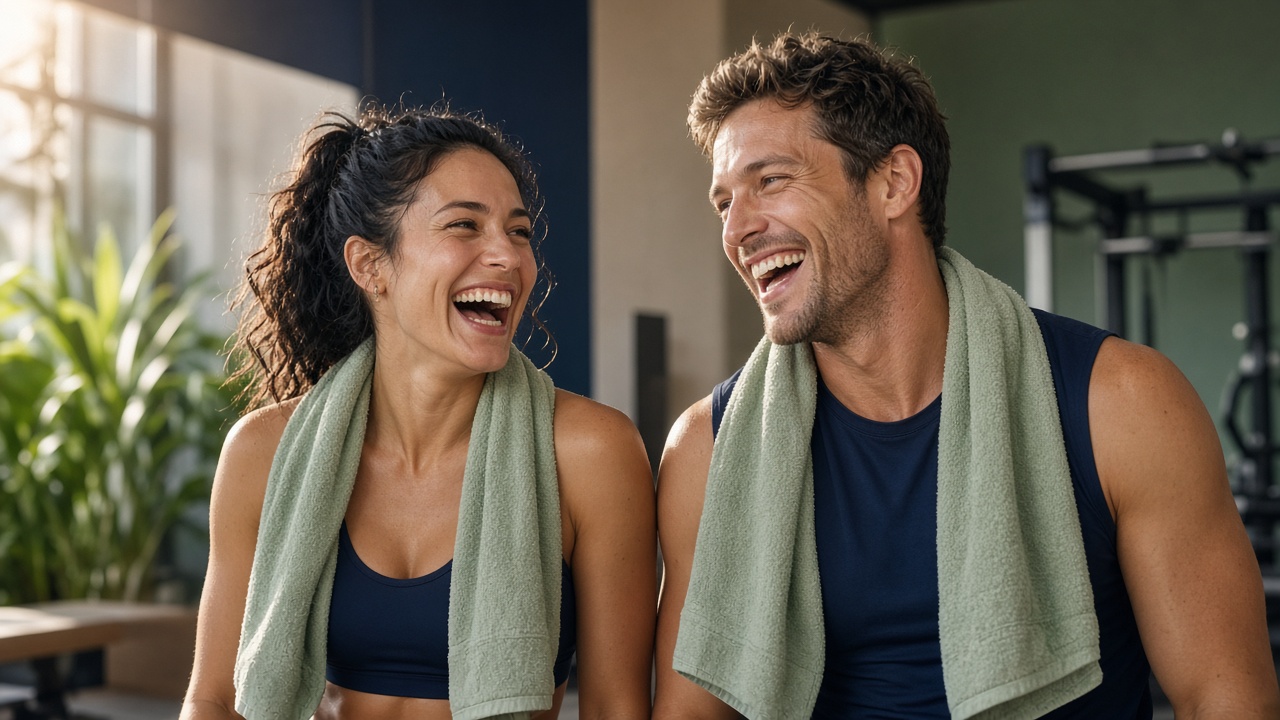 Joyful athletes after training — brand lifestyle imagery
